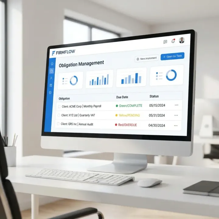 Despacho contable gestionando múltiples empresas en un sistema en la nube